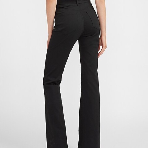 NWT Express High Waisted Luxe Polished Black Bootcut Jeans - Picture 2 of 8